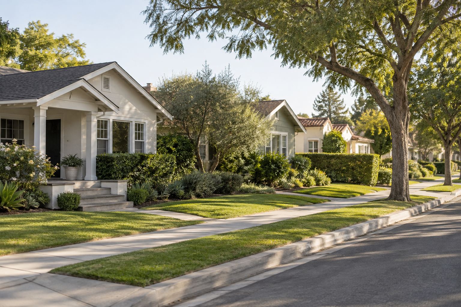 A Westside Los Angeles bungalow street, illustrative